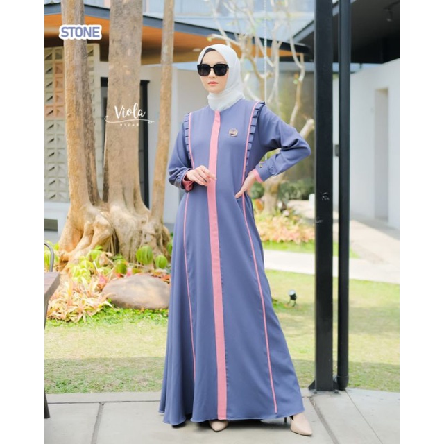 Bella Dress ORI Viola hijab ||Gamis Only Gamis Viola hijab