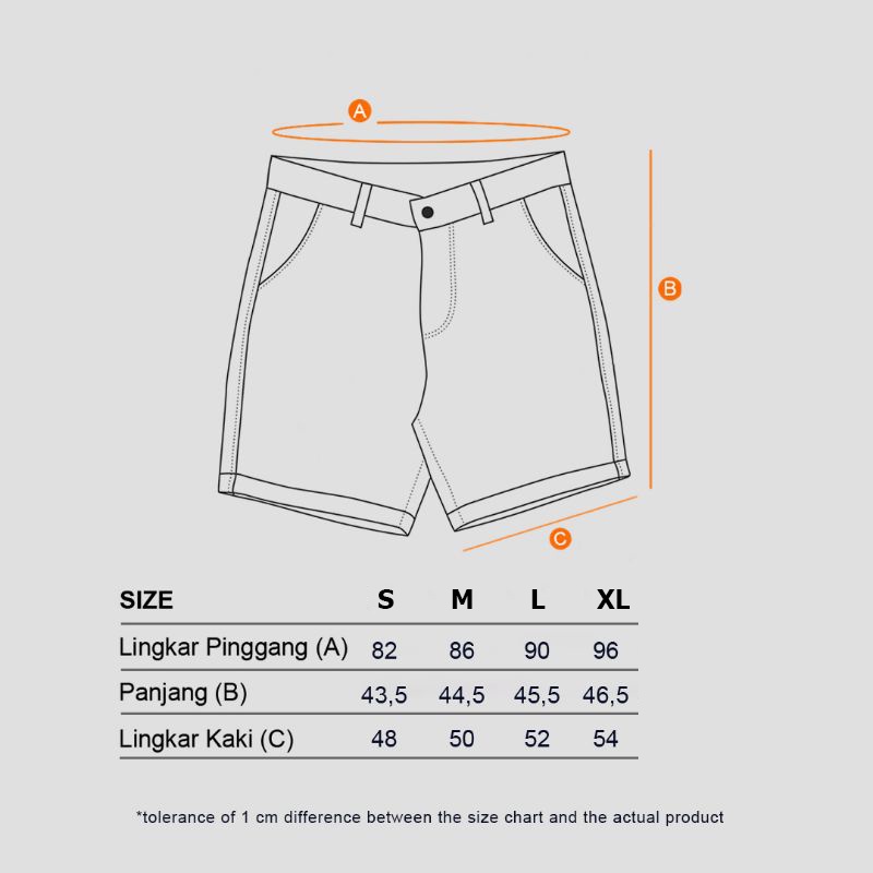 Chino Stretch Shorts Pants Pria Celana Pendek Pria Takanome - Black