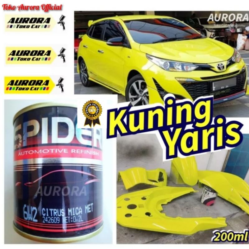 Cat Kuning Honda Yaris SPIDER Citrus Mica Metallic Cat Kuning Kehijauan 200cc