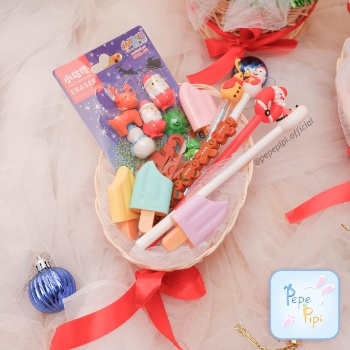 

(COD) Parcel Hampers Natal Alat Tulis Box Keranjang Bingkisan Kado Gift Anak - Parcel 1