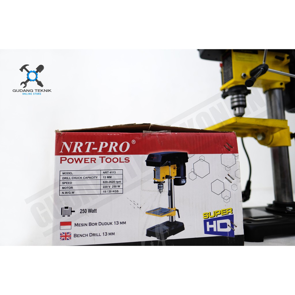 Mesin Bor Duduk Adapter 13mm 250Watt 4113 NRT PRO / Bench Drill Stand Adaptor 13 mm 250 Watt 4113 NRT PRO