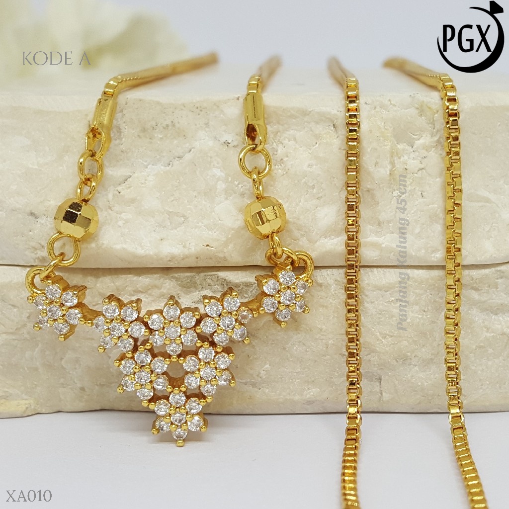 PGX Kalung Wanita Xuping Perhiasan Lapis Emas Aksesoris Fashion Premium - XD211