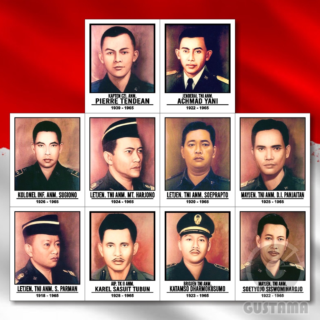 

Poster Pahlawan Revolusi Lengkap 20x25 cm ( isi 10 Lembar )