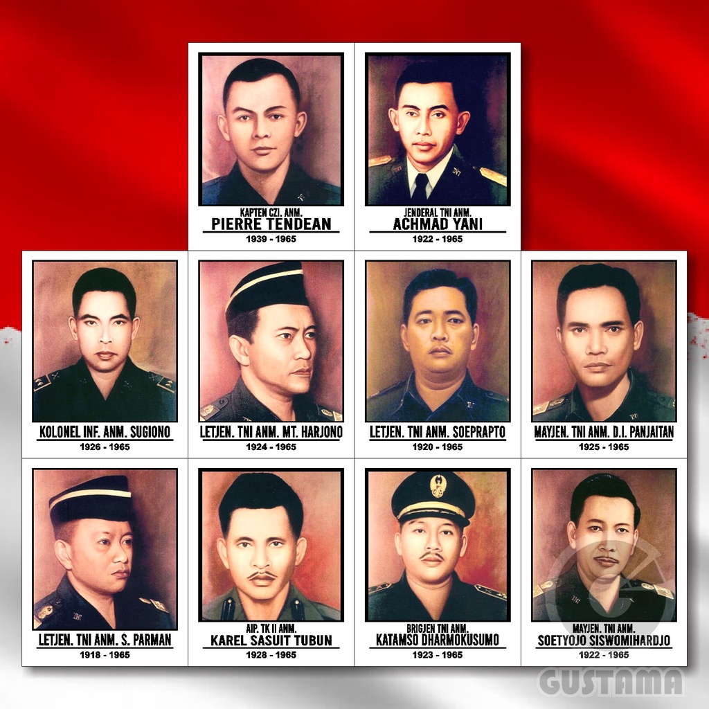 Jual Poster Pahlawan Revolusi Lengkap X Cm Isi Lembar