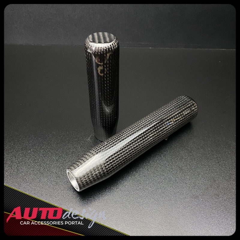 Gear Shift Knob Mobil Tuas Persneling Carbon Fiber Asli Alumunium Universal