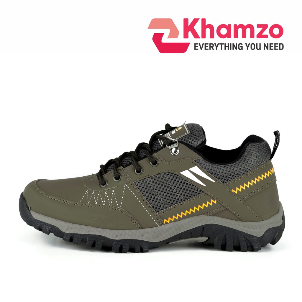 Khamzo Sepatu Sneakers Pria D04 Casual Sepatu Hiking Kerja Outdoor Model Terbaru