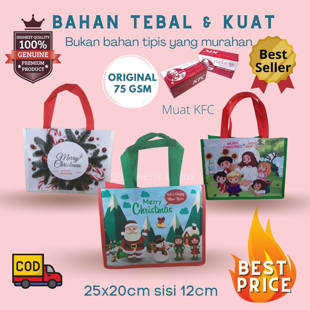 Tas Natal Paskah Goodie Bag Natal Sekolah Minggu Souvenir Natal xmas Paskah Easter Promo Termurah Sale