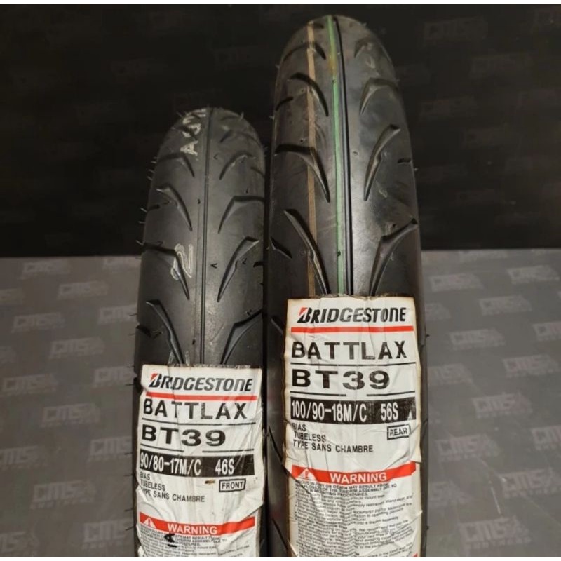 Ban Battlax Bridgestone ukuran 90/80-17 dan 100/90-18 type BT 39