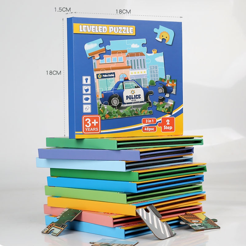 TweedyToys - Leveled Puzzle / Puzzle Buku 3 in 1 / Leveled Puzzle 5 Step / Mainan Anak Puzzle Magnet