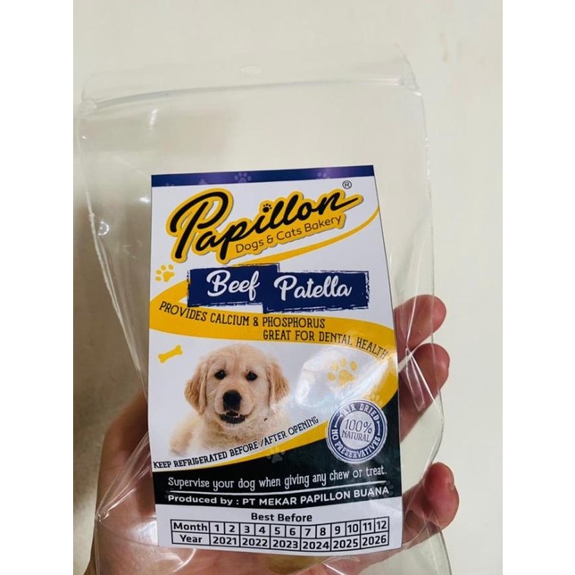 Beef Patella - Dog Snack Food Treats Cemilan Makanan Anjing Papillon