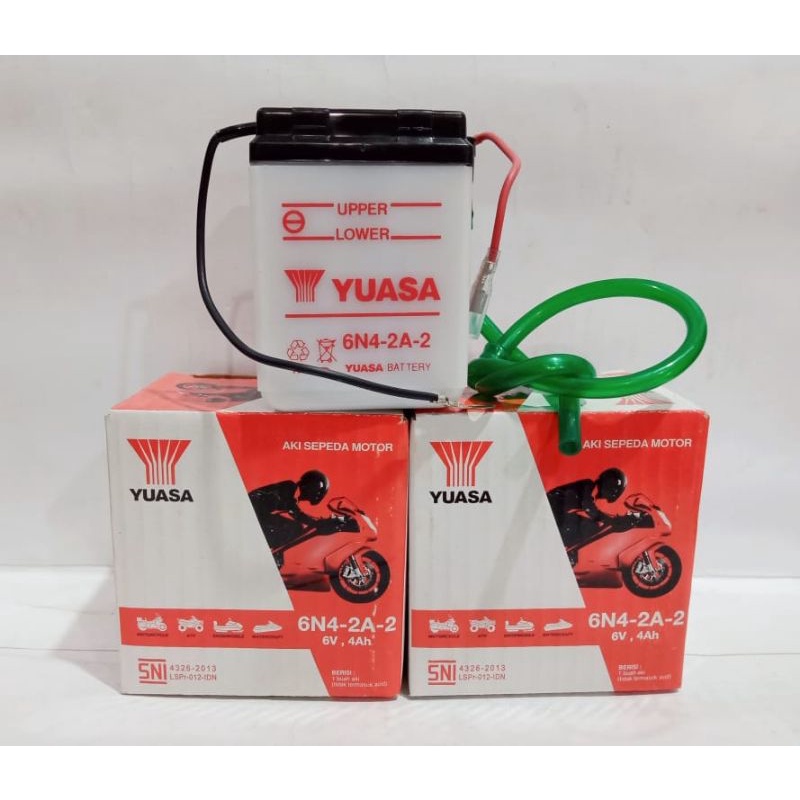 AKI YUASA 6N4-2A-2 AKI BASAH HONDA WIN/ FR80/ RXS 6V 4AH