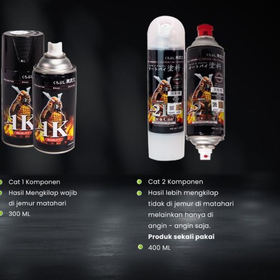 (EPOXY Hitam Kulit Jeruk) 2K07 - SAMURAI PAINT Cat semprot/Pilox