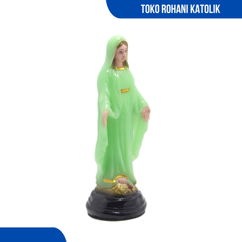 PATUNG BUNDA MARIA FOSFOR 15 CM (BERCAHAYA DI GELAP) / PATUNG MARIA GLOW IN THE DARK / PATUNG KATOLIK