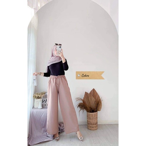 CELANA PANJANG CELANA RAYON CELANA KARET MOTIF BARU TERLARIS CELANA KULOT WANITA KEKINIAN  ALA KOREA