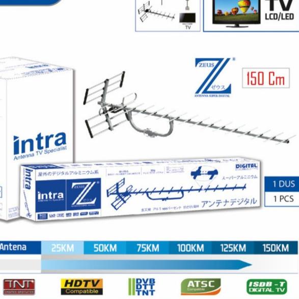 TANPA KABEL Antena TV Outdoor Digital Intra INT ZEUS For LCD LED Luar - DUS RUSAK