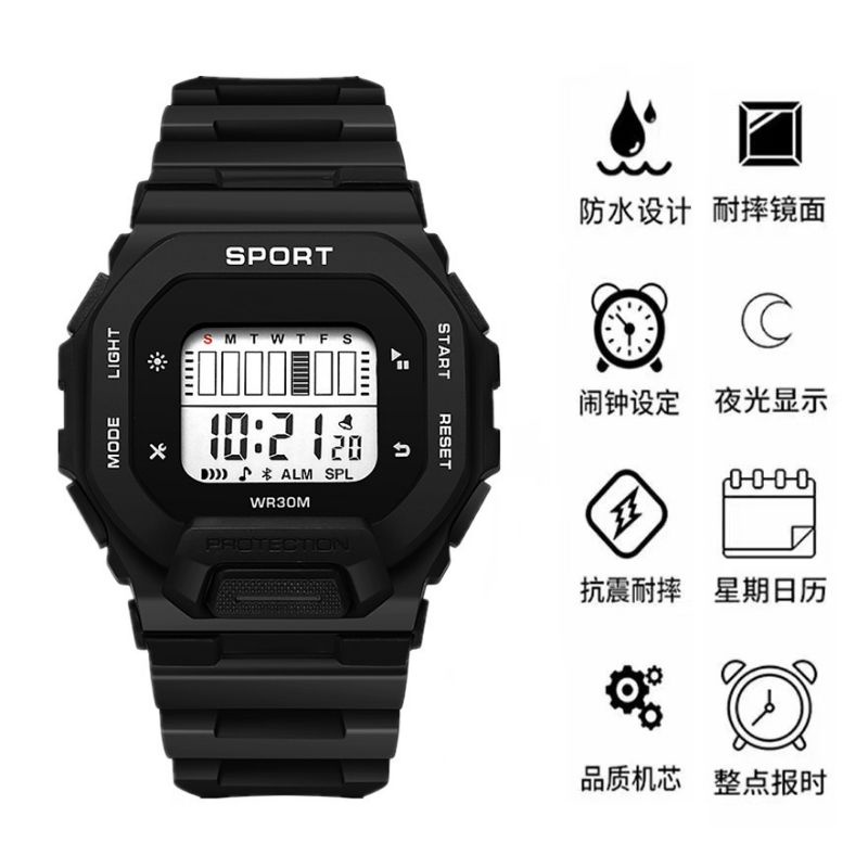 (Cod)Jam Tangan Pria Sport Digital Sergi new Digital Strap Rubbee/Karet(Dikirim Jakarta)