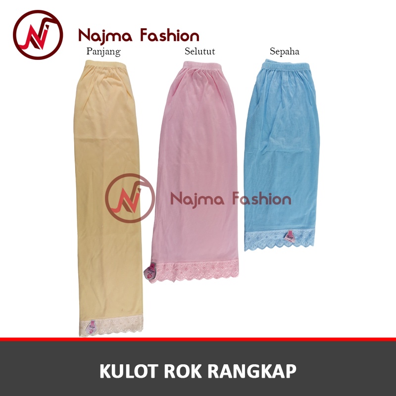 N339-Rok Tidur Pendek Panjang/Androk Pendek dan Panjang Daleman Gamis Wanita/Rok Katun