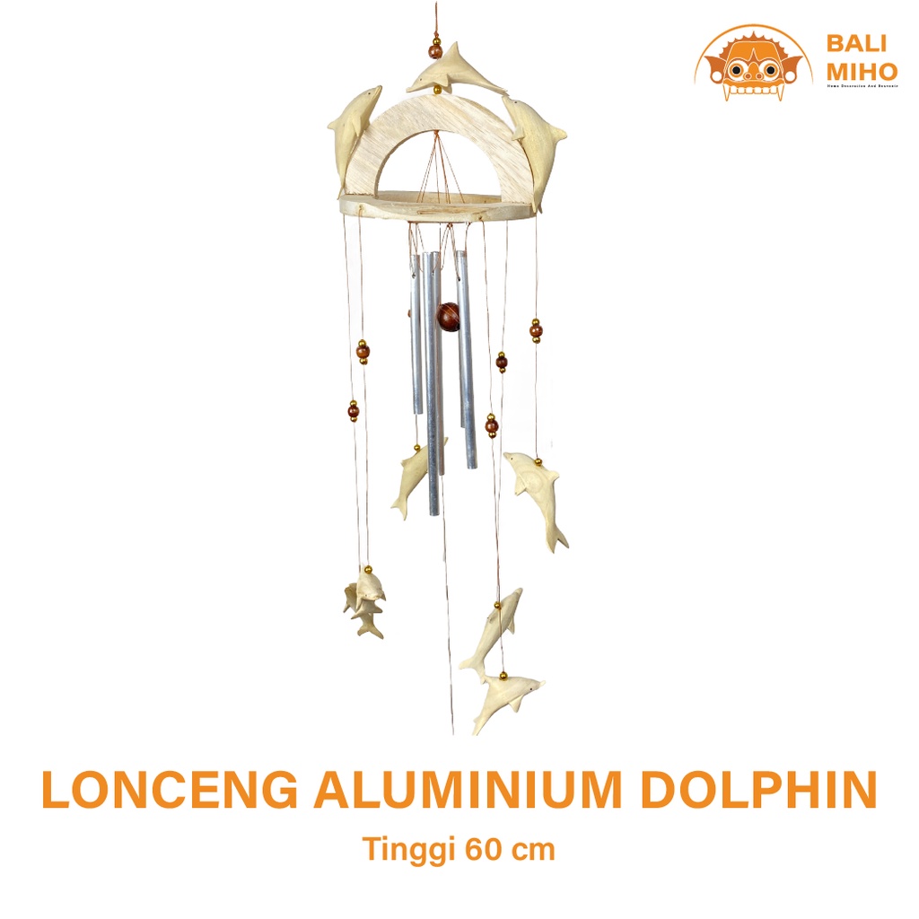 Lonceng Angin Aluminium Dolphin Lingkar Ukuran 60 cm - Lonceng Angin - Lonceng Aluminium - Lonceng A