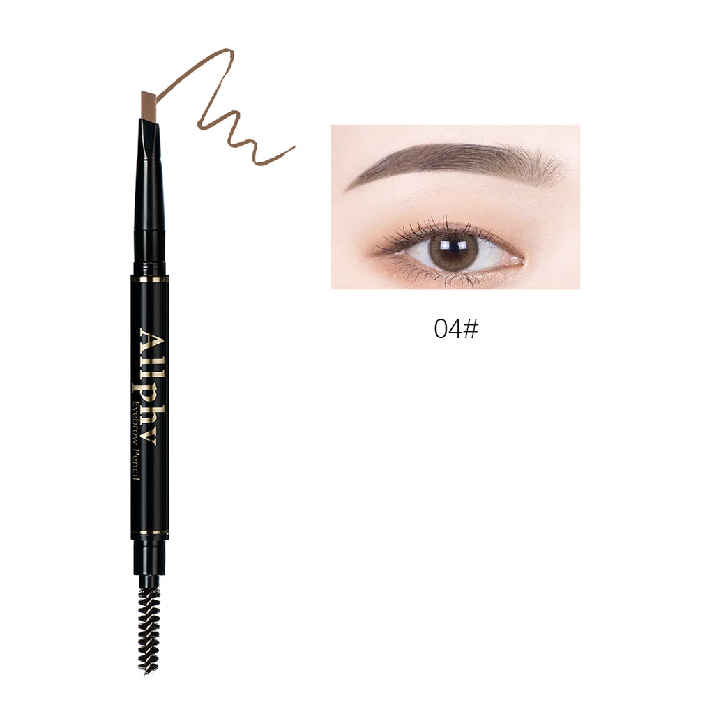 [Siap Dikirim] Ibcccndc Eyebrow Powder Cetakan Alis Instan Eyebrow Stamp Alis Stempel Alis Waterproof dengan 10 Model Cetakan Alis-Pencil 4#Coklat Muda