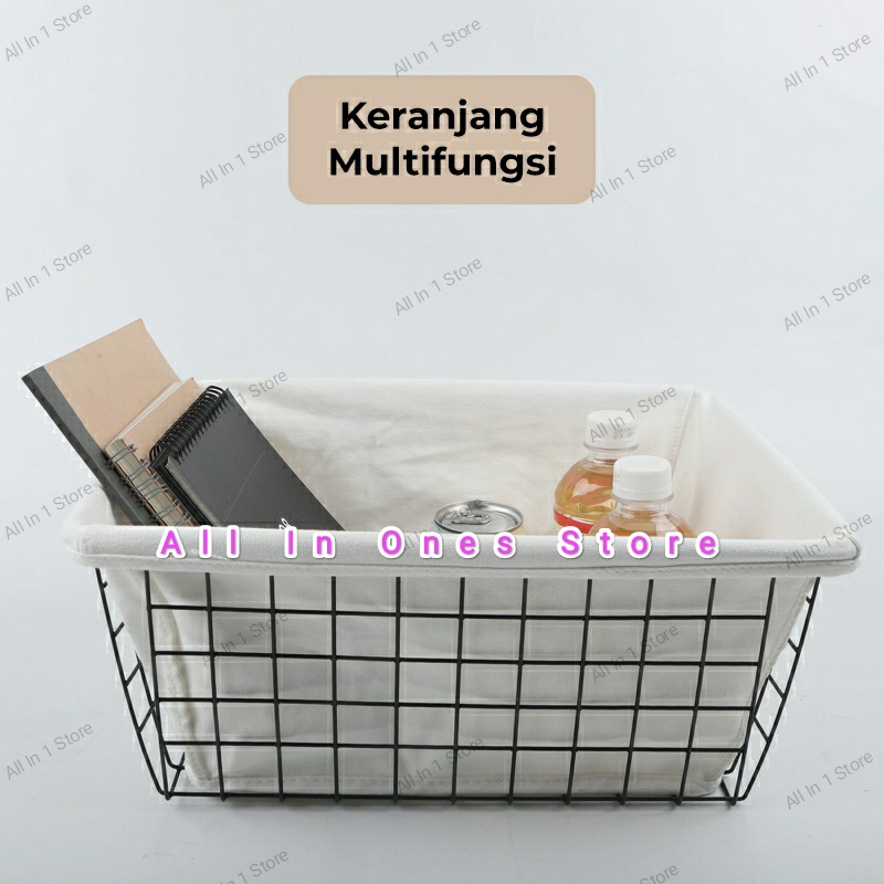 AI1S Keranjang Buah Sayuran Botol Obat Serbaguna Tempat Penyimpanan Multifungsi Besi Berwarna Notebo