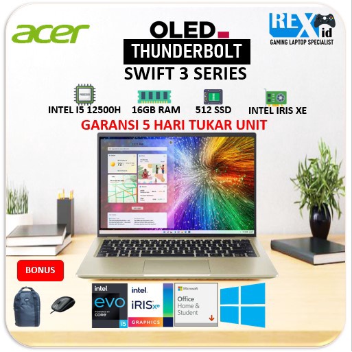 ACER SWIFT 3 OLED (Go Evo SF314 i5 12500h 16gb 512ssd IrisXe W11+OHS 14.0inch 2.8K 90hz)