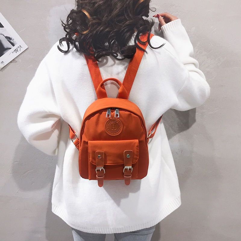 ஐ☒㍿Seraser Versi Korea Harajuku Kanvas Ransel Tas Kecil Wanita 2022 Baru Diagonal Cross All-Match Mahasiswa Tas Mini Tas Ransel