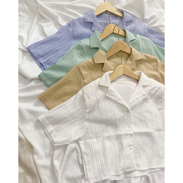 ALUNA CROP KEMEJA CASUAL