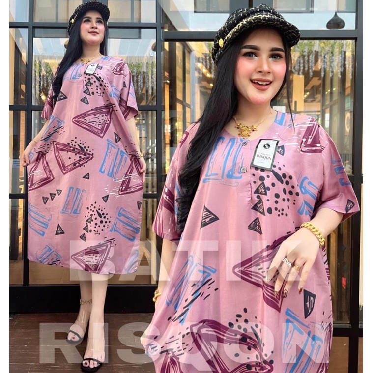 DASTER JUMBO  RAYON LD 130  LENGAN PENDEK BAHAN ADEM BUSUI BUMIL BEST SELLER