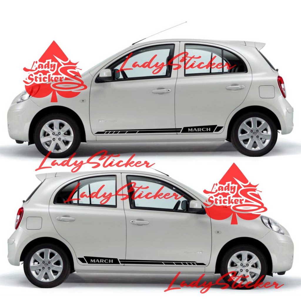 striping sticker mobil march sticker list mobil nissan march