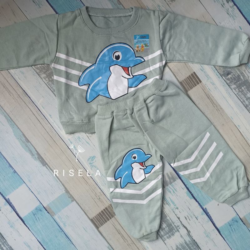 1Set Jaket Bayi usia 1-3 tahun motif keren