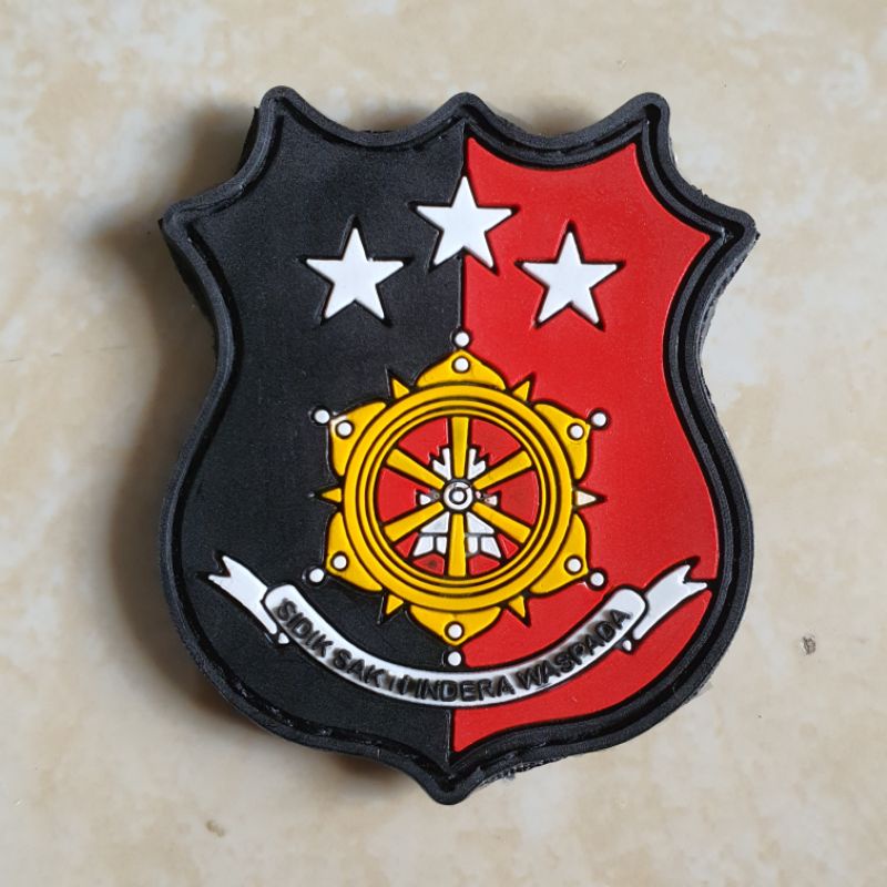 patch rubber logo bareskrim / polri / polisi / police / tempelan emblem karet velcro