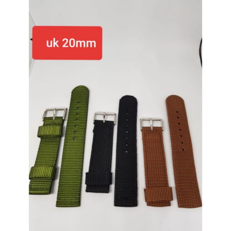 tali jam tangan kanvas Swiss army 20mm