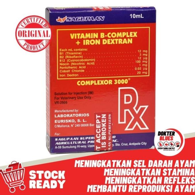 OBRAL Doping Ayam COMPLEXOR 3000 Obat Vitamin Multivitamin Ayam Pisau Taji |