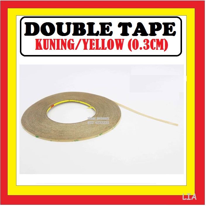 

TOOL DOUBLE TAPE SELOTIP PEREKAT DUA SISI 3M YELOW KUNING 0.3cm 910369