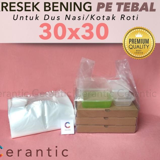 

Kresek Bening Transparan 30x30 PE TEBAL untuk Box Dus 30x30 cm