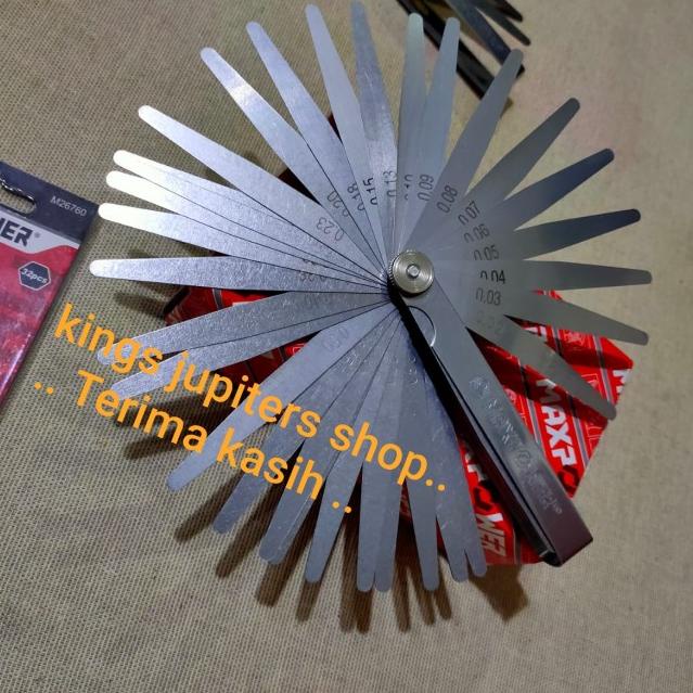 32 BLADES SETEL STEL KLEP MAXPOWER FULLER PULER FEELER THICKNESS GAUGE