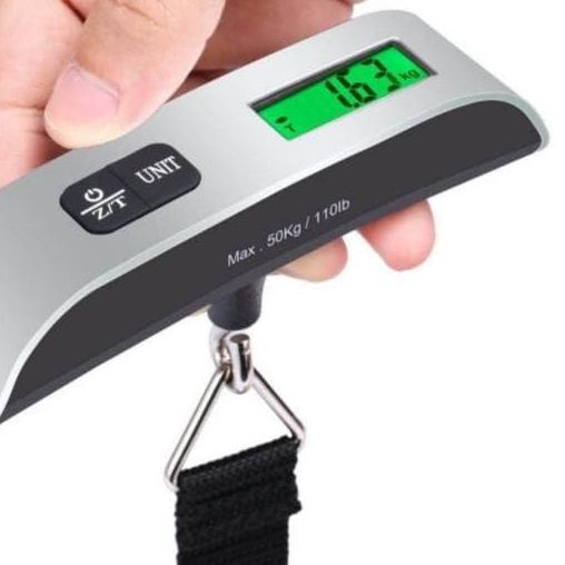 Timbangan Luggage Scale Travel Timbangan Koper Gantung Digital Silver - Luggage scale