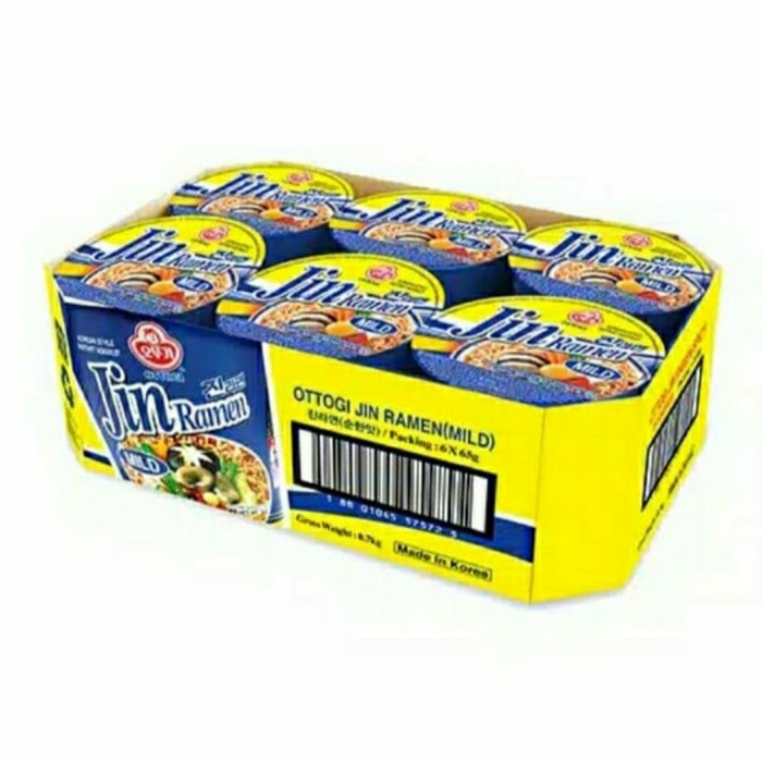 

NEW Ottogi Jin Ramen Mild Taste Cup 1 pak isi 6 pcs