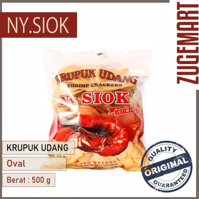 

Krupuk / Kerupuk Udang Oval - 500 gr NY SIOK / NY. SIOK / NYONYA SIOK