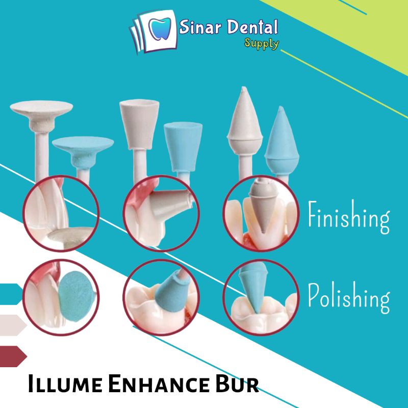Jual Dental bur enhance illume finishing polishing white blue poles