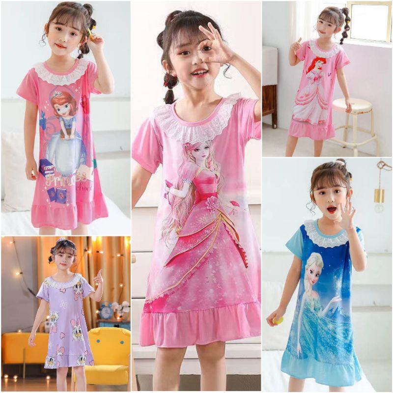 BAJU TIDUR DASTER ANAK RENDA IMPORT / DREES ANAK IMPORT LUCU