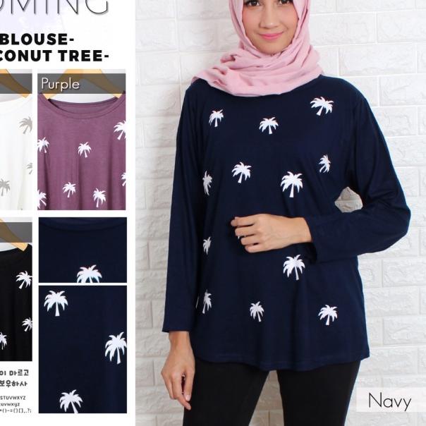 Kaos blus cewe gendut big size kekinian fashion muslim coconu