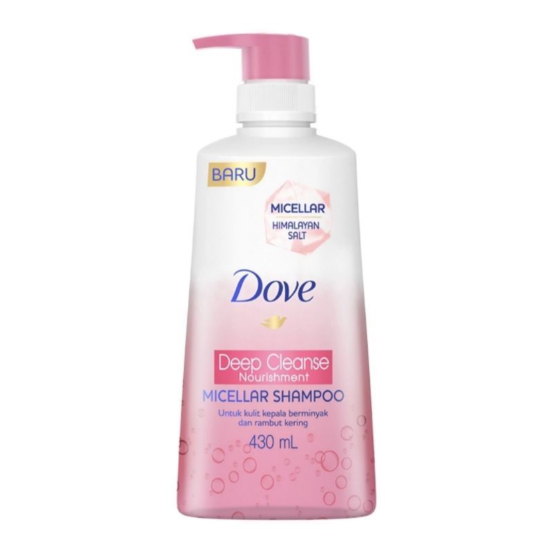 DOVE Micellar Shampoo Deep Cleanse Nourishment Perawatan Rambut Kering 430ml