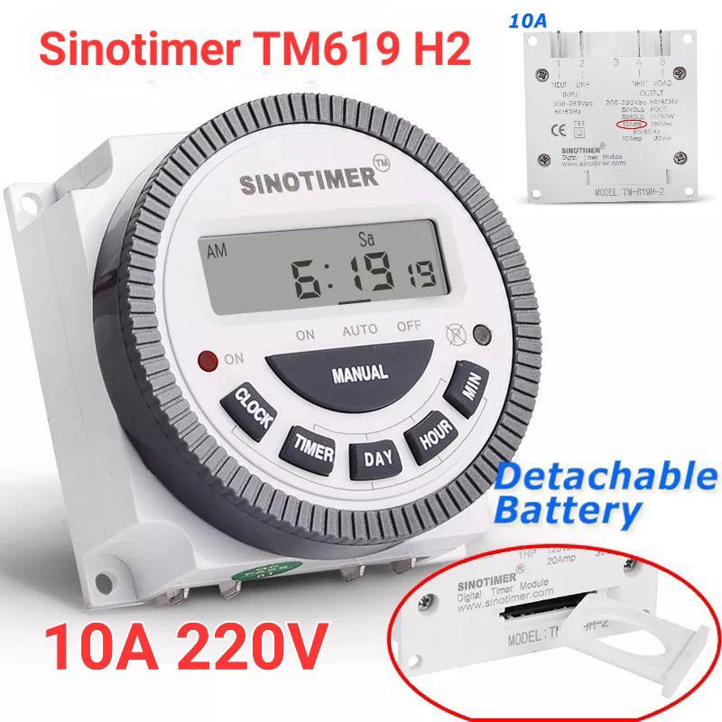 programable timer switch digital time delay relay countdown timer AC220V timer lampu digital bisa di
