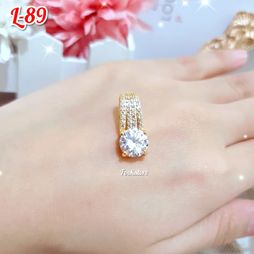 LIONTIN KALUNG PERMATA WANITA TERBARU/ANTI ALERGI/AKSESORIS FASHION