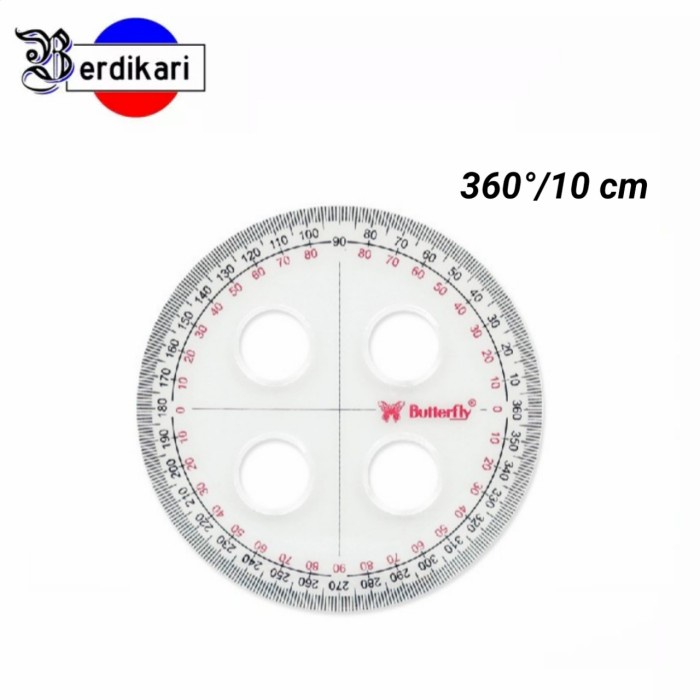 

&<&<&<&] Busur Derajat 360 / 10 cm Butterfly Circle Lingkaran