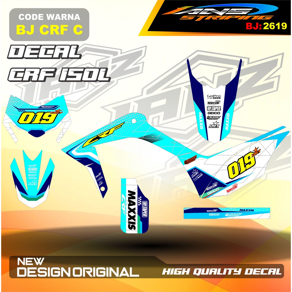 DECAL STICKER CRF 150L FULL BODY / STICKER CRF NEW 2022 / DECAL STICKER CUSTOM MOTORCROSS