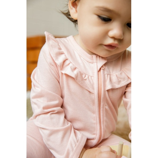 Kottonville Nara Sleepsuit 0-24M Jumper Panjang Ruffle Anak Perempuan Essential CBKS
