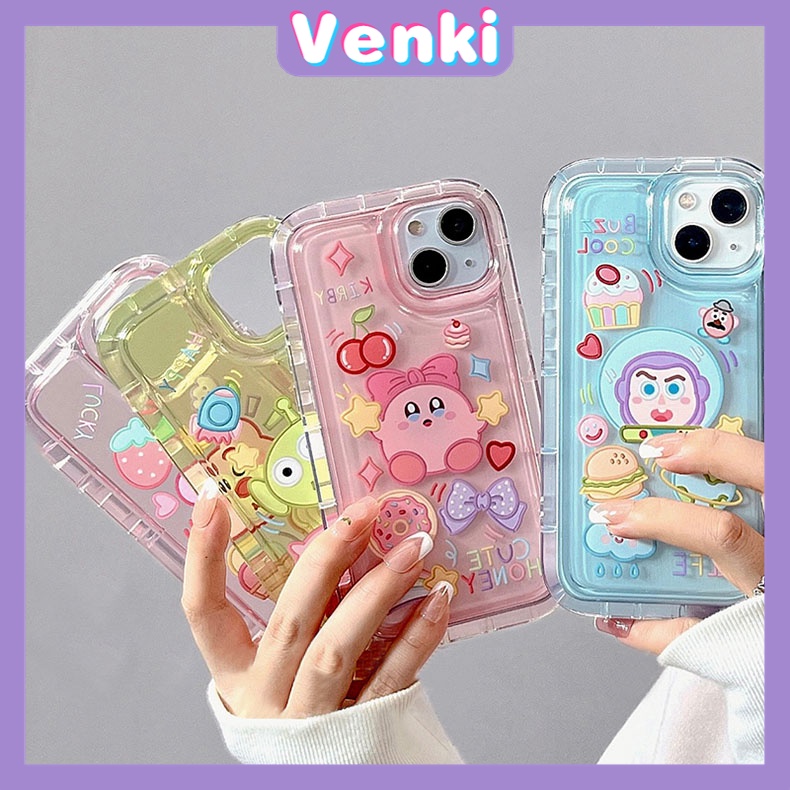 Case For iPhone 14 Pro Max TPU Soft Jelly Airbag Case Clear Cartoon Cute Case Camera Protection Shockproof For iPhone 14 13 12 11 Plus Pro Max 7 Plus X XR