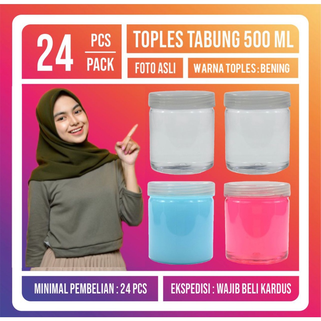 Toples Plastik 500ml Toples Hampers 600 ml Toples Tabung 500ml cilinder 500 ml